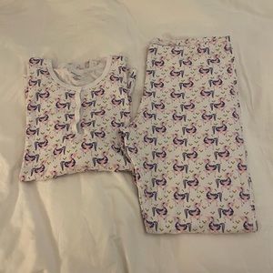 Roller Rabbit Gwen the Unicorn pajamas, size XL.